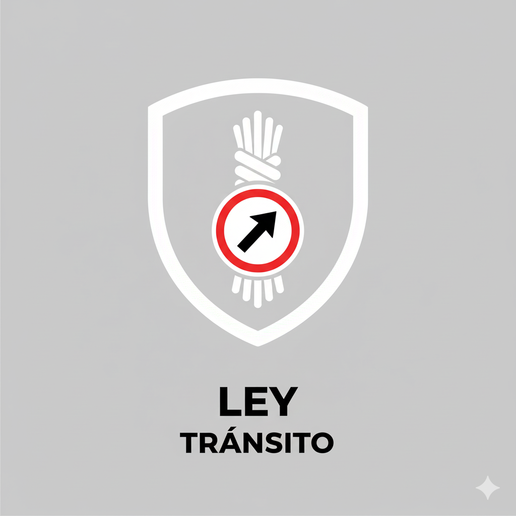 Icono legal que representa el Artículo 43 del reglamento de tránsito sobre polarizado
