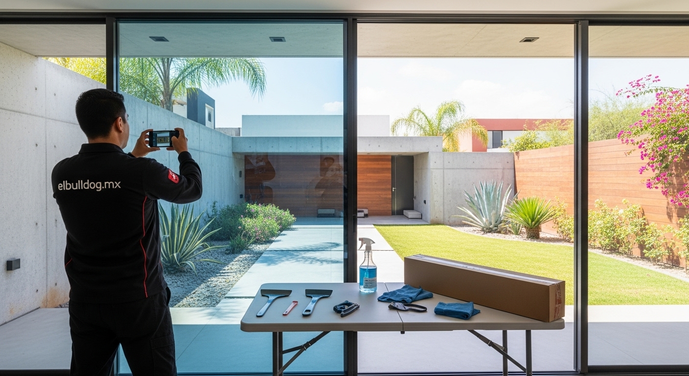 Instalación de película de seguridad en casa en Tampico, Tamaulipas