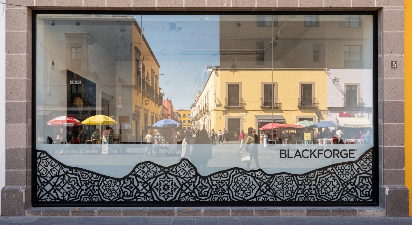 Vinil esmerilado para privacidad en vidrio de oficina